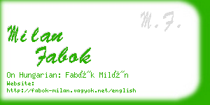 milan fabok business card